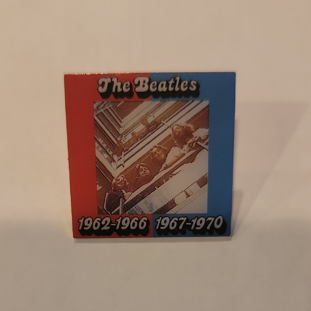 The Beatles Red and Blue Pin